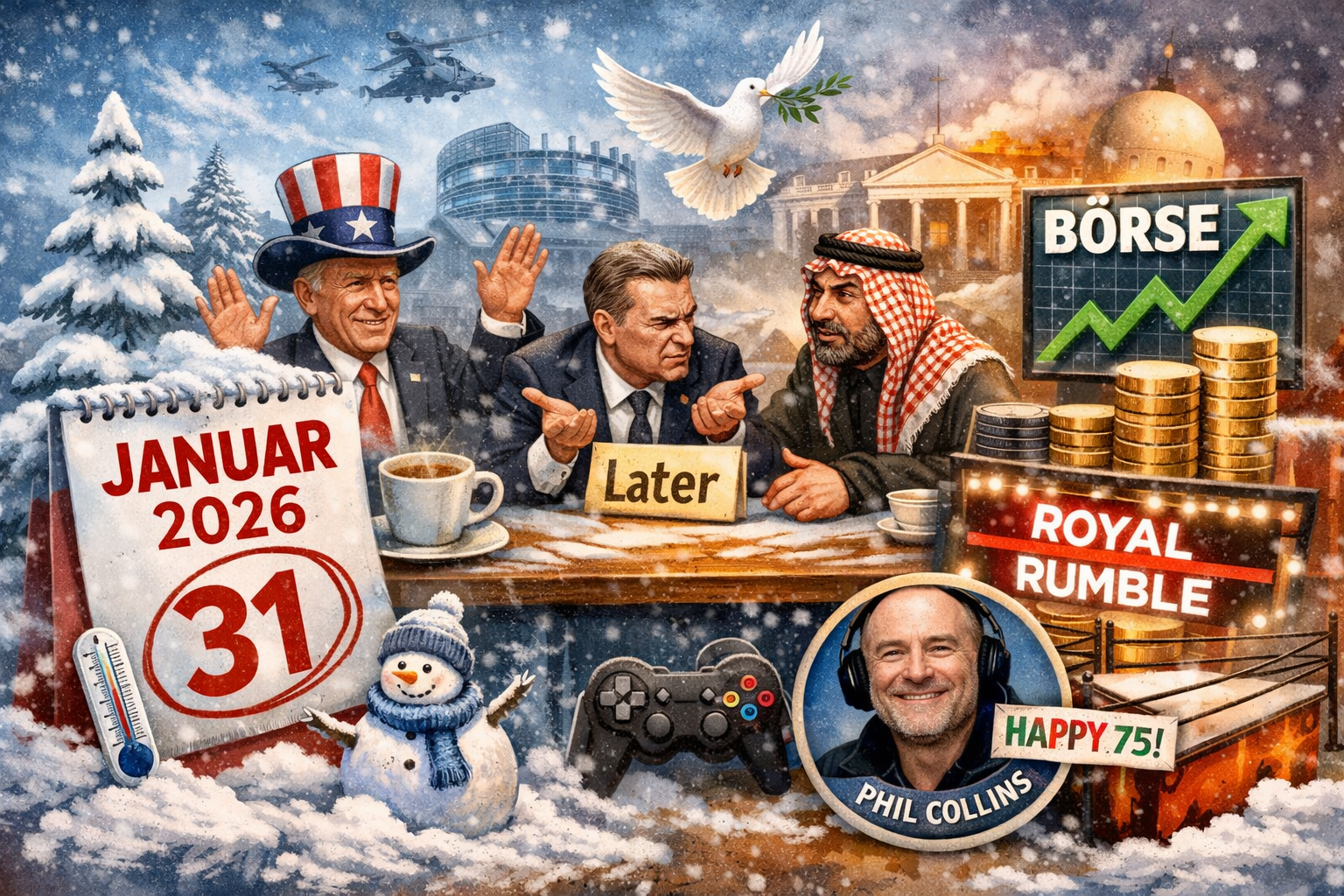 Ein Monat zwischen Frostbeule und Faktenbeule – draußen Winter, drinnen Weltlage